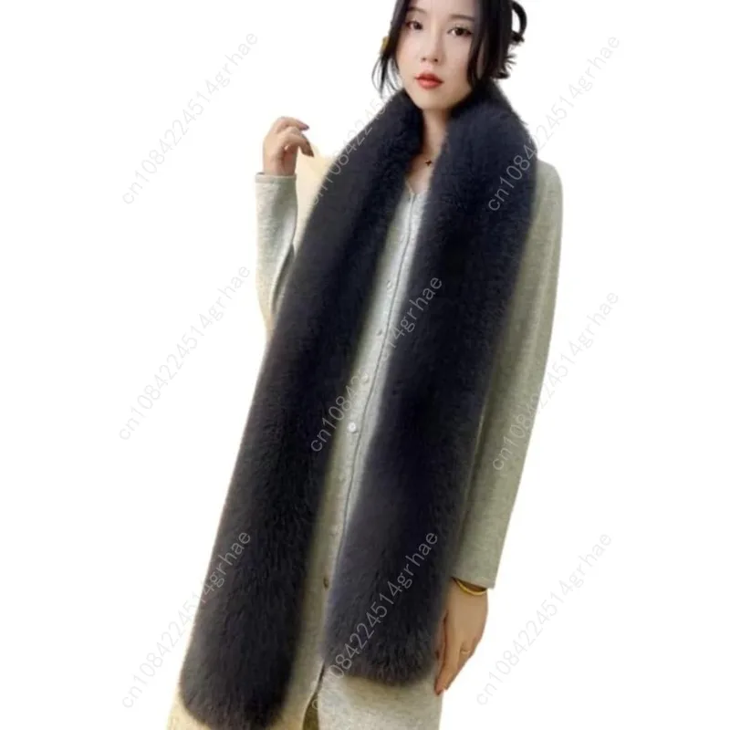 رقيق فو الثعلب شال فرو المرأة الزفاف هالوين 1920s حفلة سرق تتغاضى الرقبة أدفأ طوق الشتاء الفراء وشاح شال