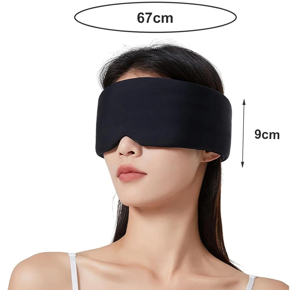 Ice Warm Feel Both Sides Sleep Mask Blackout Cotton Sleeping Mask Women Men Eye Mask for Sleeping Soft Eye Cover with Adjustable