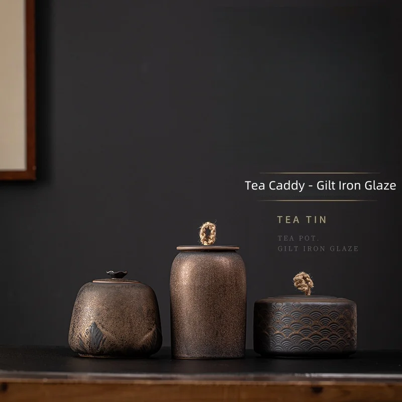 

Ceramics Tea Caddy Moistureproof Sealed Jar Storage Jars Candy Jar Tea Containers Tea Box Home Storage Organizers Storage Box