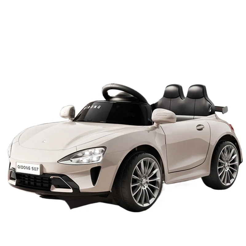 Kids Electric Car 4 Wheels Ride-On Toy with Remote Control Rechargeable Battery Slow Start Design Multi-Function Racing Vehicle