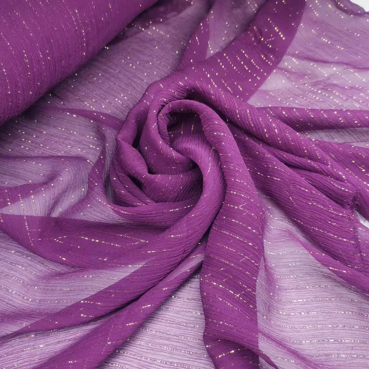 Mulberry Silk Fabric Soft Silk Metallic Jacquard DIY Cloth Dress Scarf Material