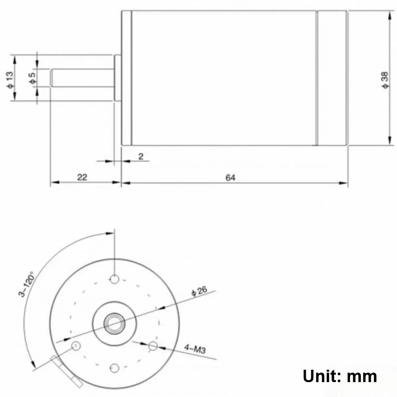 12V micro permanent magnet DC brushed motor 24V adjustable high power forward reverse carbon brush motor XC38MS64 Ball bearing