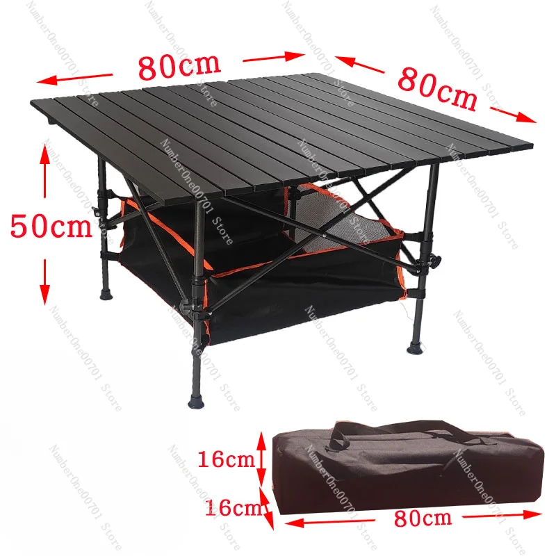 Outdoor Folding Table Table and Chair Camping EquipmentPortableAluminum Alloy CarOutdoor Meal Stall Egg Roll  Folding