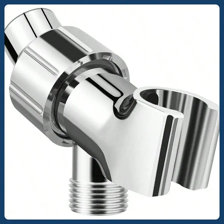 

Регулируемый держатель для ручного душа — латунный шар, высококачественный кронштейн из АБС-пластика — вращающийся на 360 градусов кронштейн и соединитель для шланга