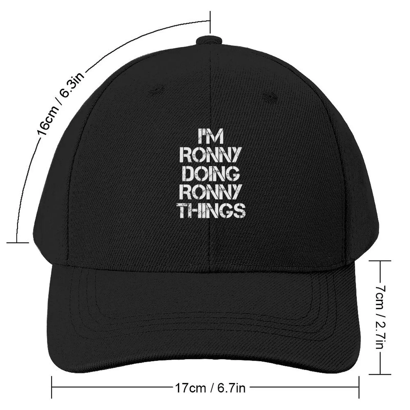 Ronny Name T Shirt - Doing Ronny Things Name Gift Item Tee Baseball Cap tea Hat Hip Hop Icon Brand Man cap Mens Tennis Women's