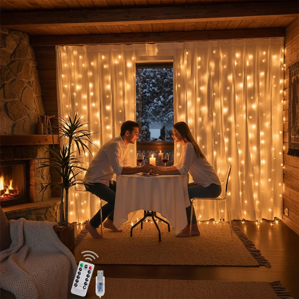 

Гирлянда для оконных штор, крючок, дистанционная вилка, USB-медный провод, светодиодный светильник, 8 режимов, 3 м * 3 м, 300 феи для спальни, Рождества, в помещении