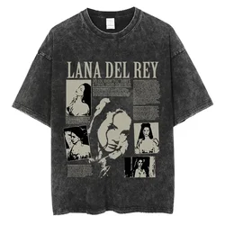 Lana Del Rey Ldr Sailing Vintage Wash T Shirt Męska koszulka z krótkim rękawem w stylu retro Mężczyźni Kobiety Hip Hop Oversized tees Streetwear