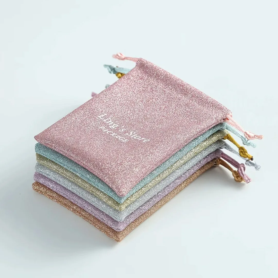 100 stuks gepersonaliseerd logo pailletten glanzende sieraden tasje boetiek kleurrijke verpakking oorbel hanger armband organisator