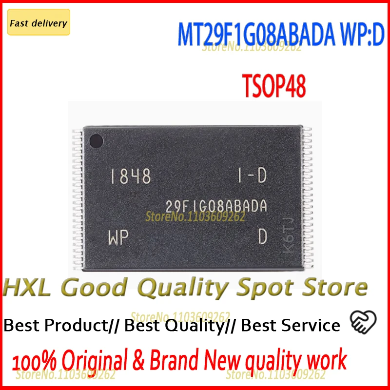 Original Genuine 10PCS /lot  29F1G08ABADA MT29F1G08ABADAWP:D MT29F1G08ABADAWP MT29F1G08ABADA MT29F1G08ABADAWP-IT:D tsop-48