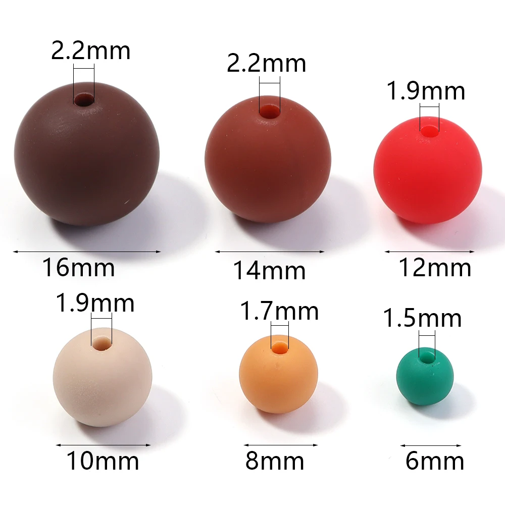 20-100 Stück/Los 6-16mm Halloween Weihnachten Farbige Matte Runde Acrylperlen Lose Abstandshalterperlen für DIY Armband Schmuckherstellung – Detail 1