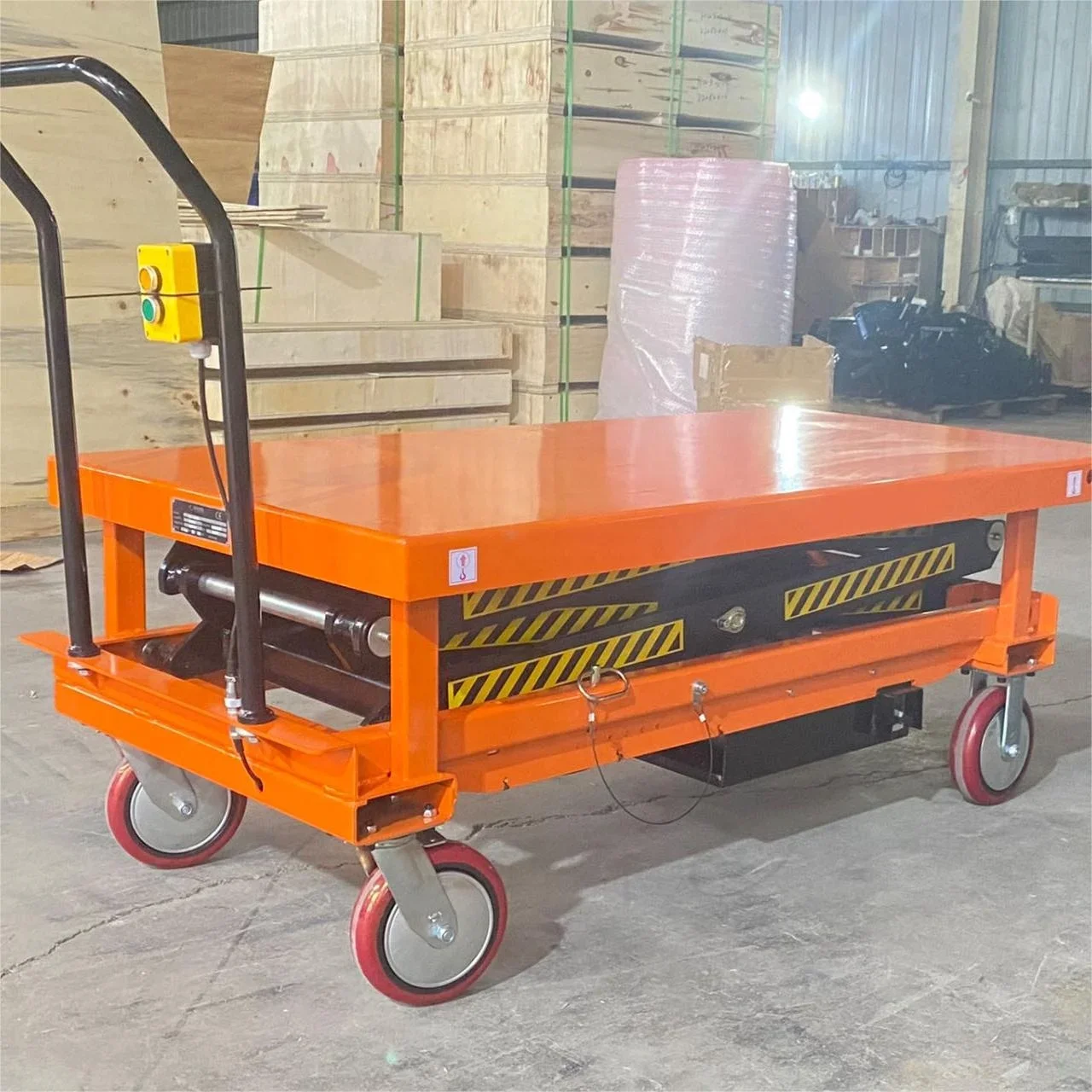 โต๊ะยก JS ความสูงการยก 450 มม.-1600 มม. รับสั่งทำตามความต้องการ ขายส่ง ลิฟท์กรรไกรไฟฟ้าเคลื่อนที่