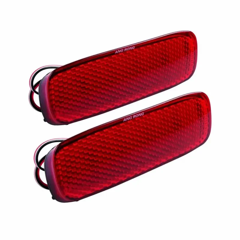 Pair Red LED Rear Bumper Reflector Brake Stop Tail Light Lamps For Citroen C1 C5 Peugeot 107 206 607 Expert Fiat Scudo