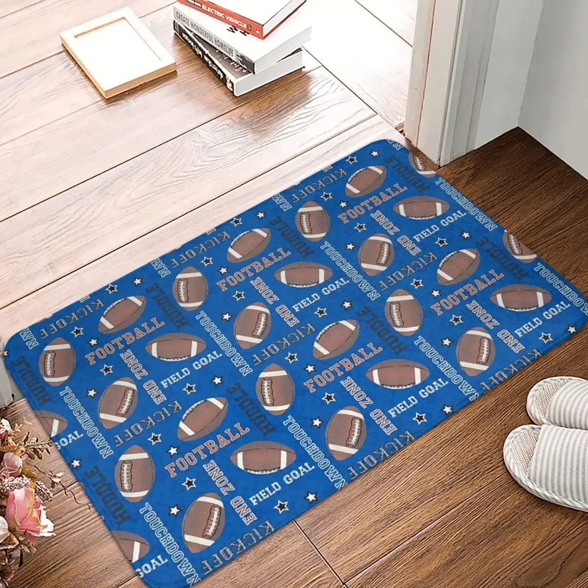 Football Hall Of Fame - Blue Doormat Rug Carpet Mat Footpad Anti-slip Cushion Front Room Corridor Kitchen Bedroom Balcony Toilet