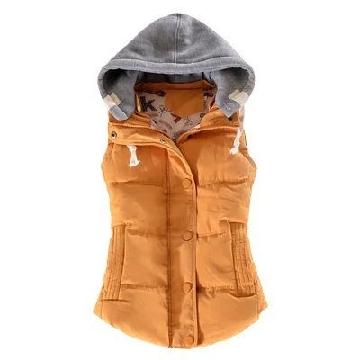 مقنعين سترة ألياف البوليستر مريحة عارضة نمط حار بيع الموسم المرأة الجديدة فضفاضة القطن سترة قصيرة مبطن #5