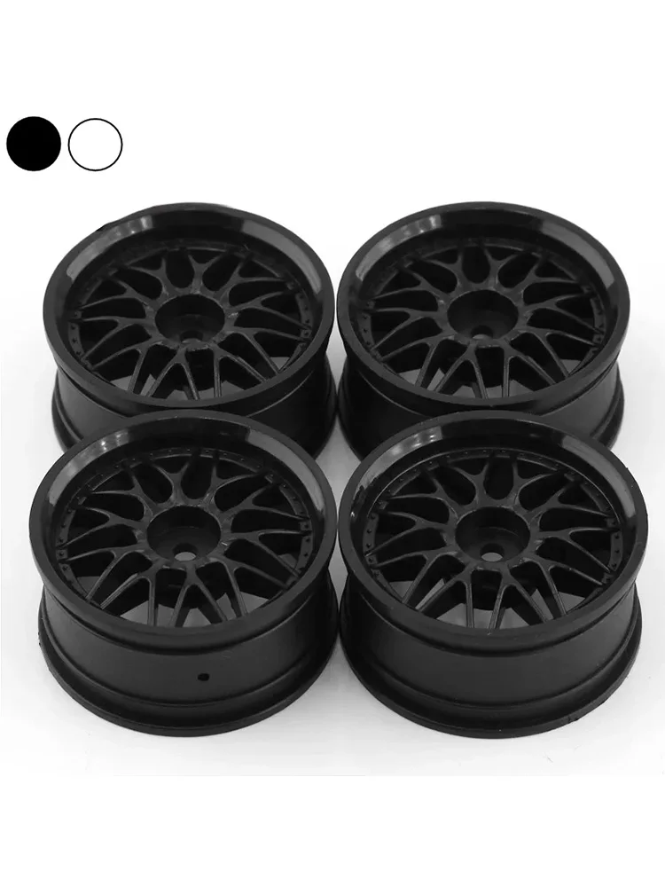 4pcs roda pelek plastik mobil balap Drift On-Road RC 52mm 1/10 untuk Tamiya Kyosho HSP HPI Sakura Traxxas RedCat