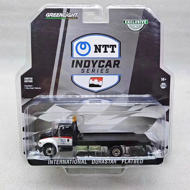 

Greenlight 1:64 International Durastar Flatbed Truck NTT Green Machine Series Diecast Model Alloy Car Child Christmas Gift