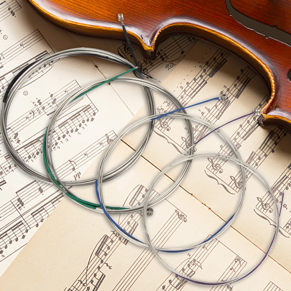Juego de cuerdas para violonchelo de plata alemana, C-G-D-A profesional, núcleo de acero, cuerda para violonchelo enrollada para tamaño completo 4/4 3/4, piezas de instrumentos musicales