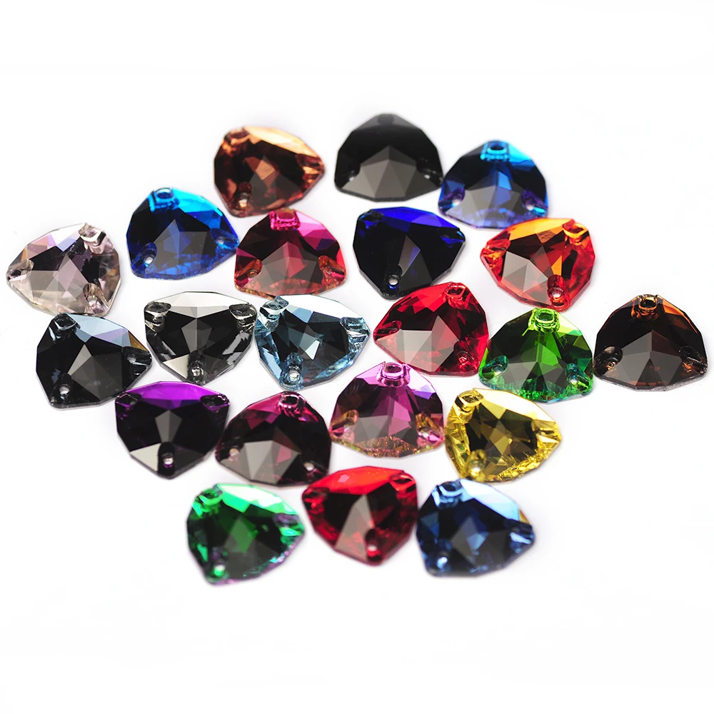 Mix Colors Crystal Trilliant Strass Sew on Stones K9 Glass Crystal Craft Sewing Rhinestones for Wedding Dresses Decoration