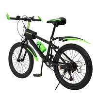 20 Inch Child Bike Mountain Bike 7 Speed High Carbon Steel Bicycle with Dual Disc Brakes Adjustable Height For Riding Traveling