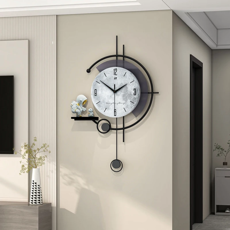 Modern Creative Wall Clock Living Room Decoration Pendulum Clock Bedroom Silent Movement Wall Clocks Interior Cartoon Clocks