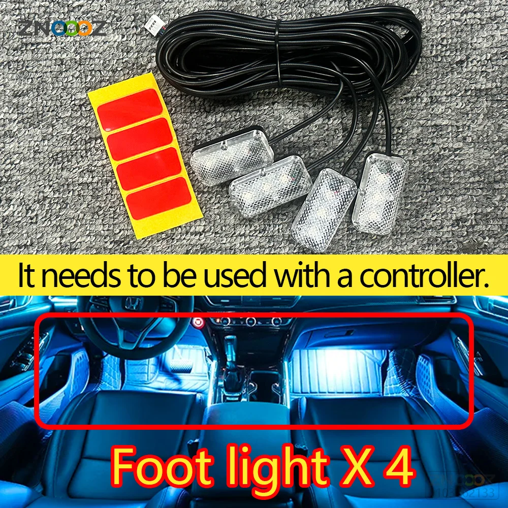 Car Ambient Light Accessories Door/foot Sole/speaker/main/auxiliary Control Box