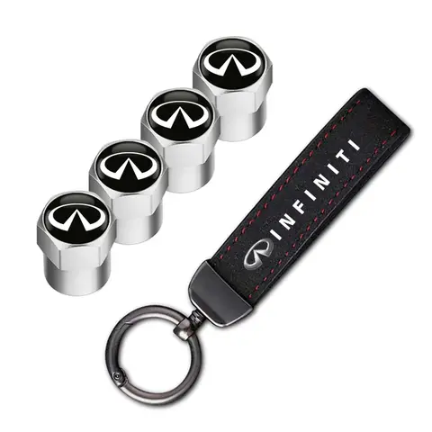 Infiniti Car Tire Wheel Valve Caps Cover Car Key Chain Ring Keychain For Infiniti Q50 G37 FX30 FX35 Q60 M37 ESQ G35 QX60 FX Q50L
