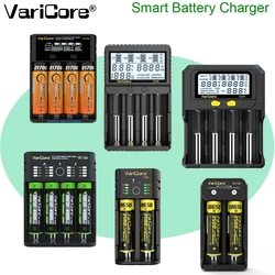 1/2/4-slots LCD Smart Rechargeable Battery Charger for 3.7v 18650 Li-ion 21700 26650 3.2V LiFePO4 32700 1.2V Ni-MH Ni-CD AA AAA