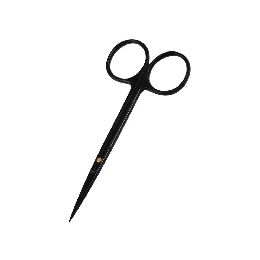 Ophthalmic Scissors Porcelain Black Handle Surgical Scissors Tungsten Carbon Steel Double Eyelid 10cm Plastic Eye Tools Straight