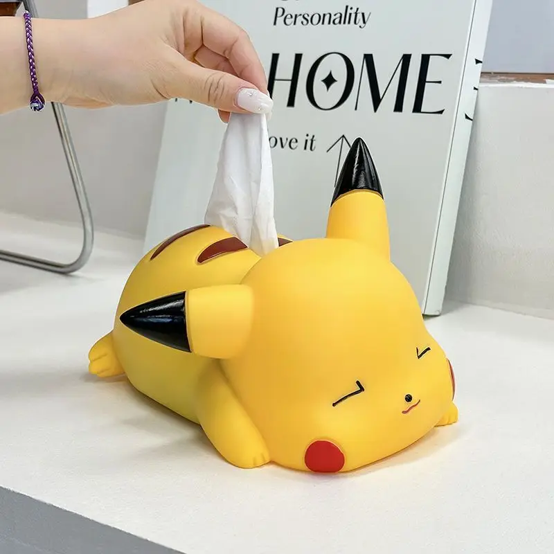 

Hot Sale Pokemon Pikachu Creative Cartoon Car & Desktop Tissue Box Holder Home Decor Ornament Gift for Anime Fans
