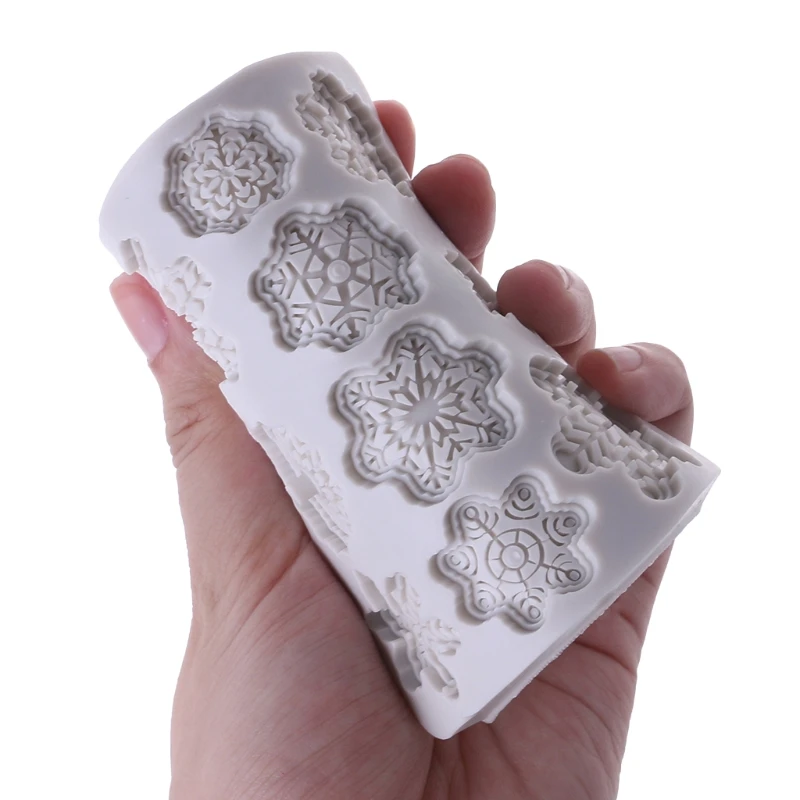 عيد الميلاد ندفة الثلج سيليكون قالب الكعكة فندان قالب حلوى الشوكولاته لتقوم بها بنفسك ديكور وصول جديد #2