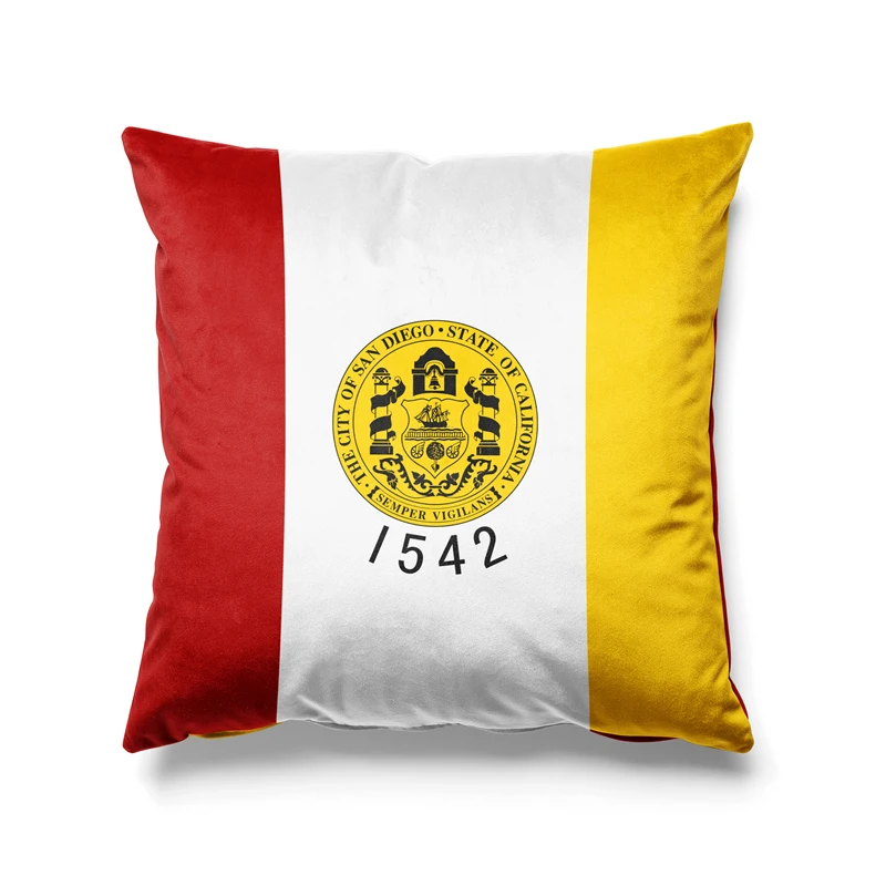 Aertemisi 18'' x 18'' San Diego California Square Throw Pillow Cushion Covers Cases Pillowcases for Sofa 45cm x 45cm