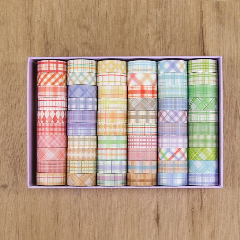 60pcs-lot-kawaii-checkered-tape-creative-scrapbooking-diary-adhesive-masking-tape-stationery-gift