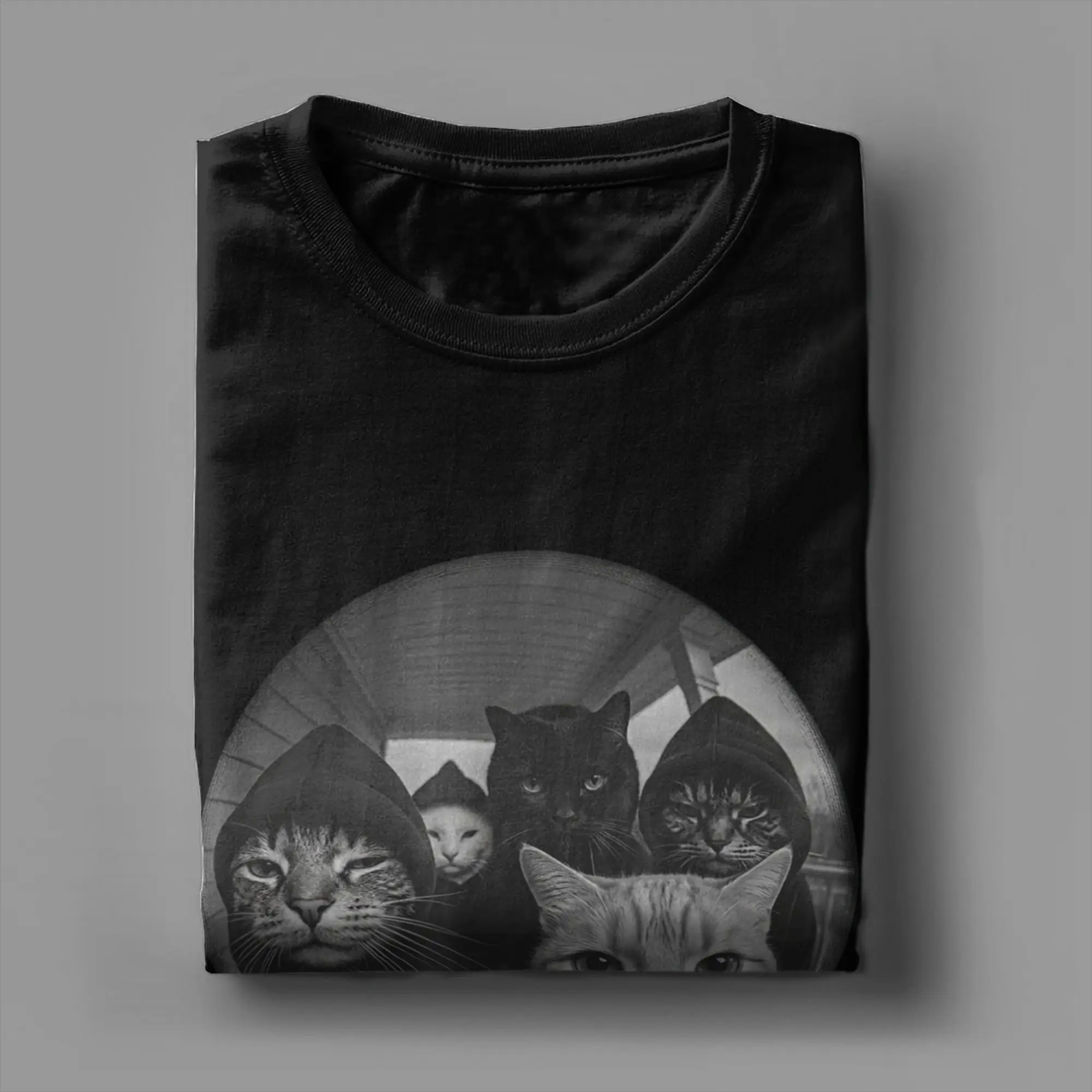 Couple T-Shirt Funny Cats Open The Door Meme T Shirts Fashion  Summer Tees Awesome Custom Logo 100% Cotton Clothes Gift Idea