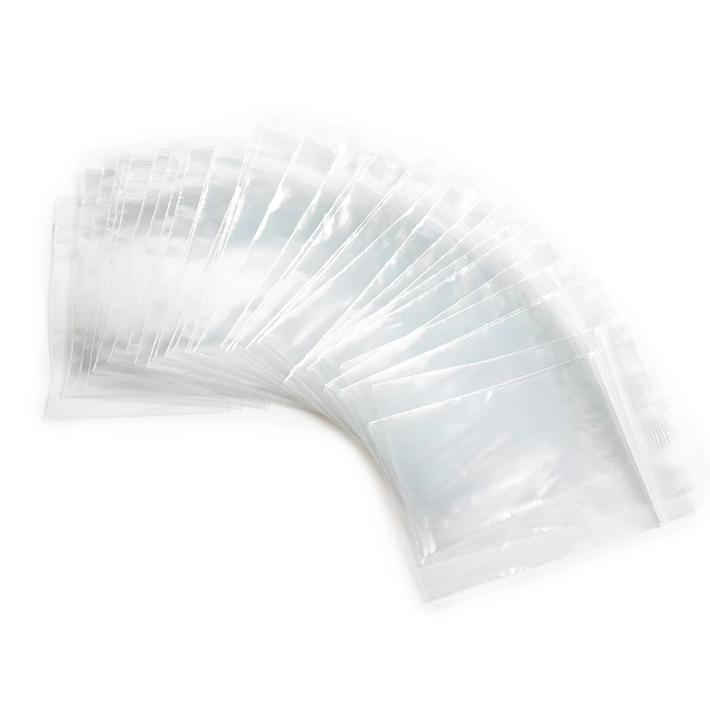 100* Plastic Bag Transparent Baggies Grip Mini Plastic Resealable Self Seal  4*6cm/5*7cm/7*11cm Home Storage Organization