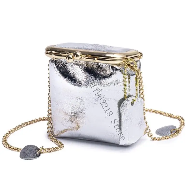 Embrague cuero premium con correa cadena desmontable y diseño múltiples compartimentos 066F