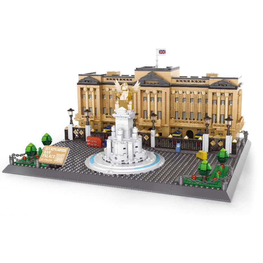 Creative World Famous Historical Architecture Model Block England London Buckingham Palace Build Brick Toy Collection For Gift