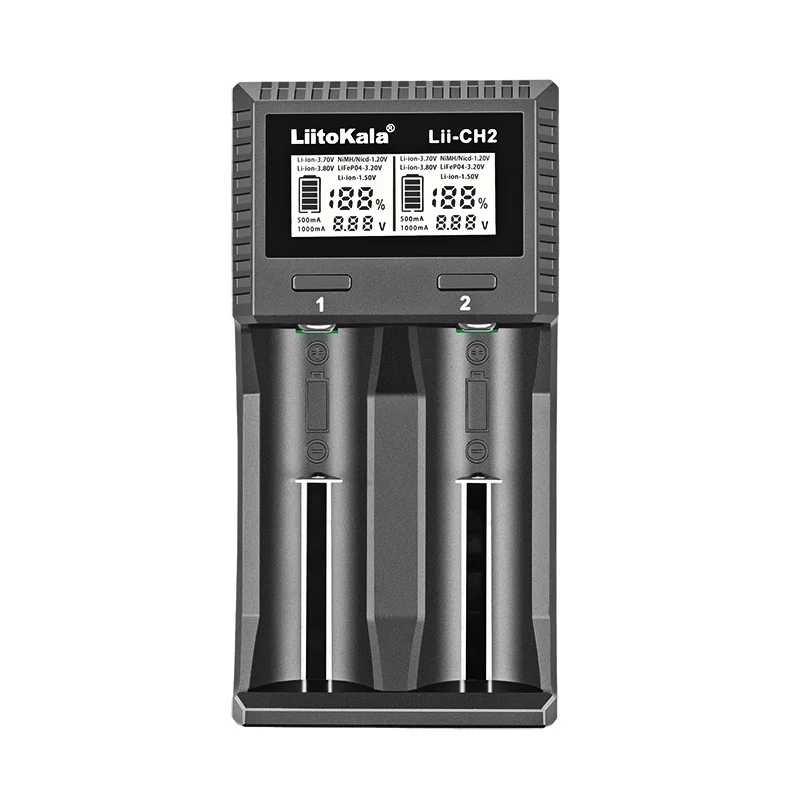 LiItoKala Lii-CH2 Smart Charger Intelligent Battery Charger For 1.5V AA AAA Li-ion Lithium Rechargeable Battery 1.2V  3.2V 3.7V