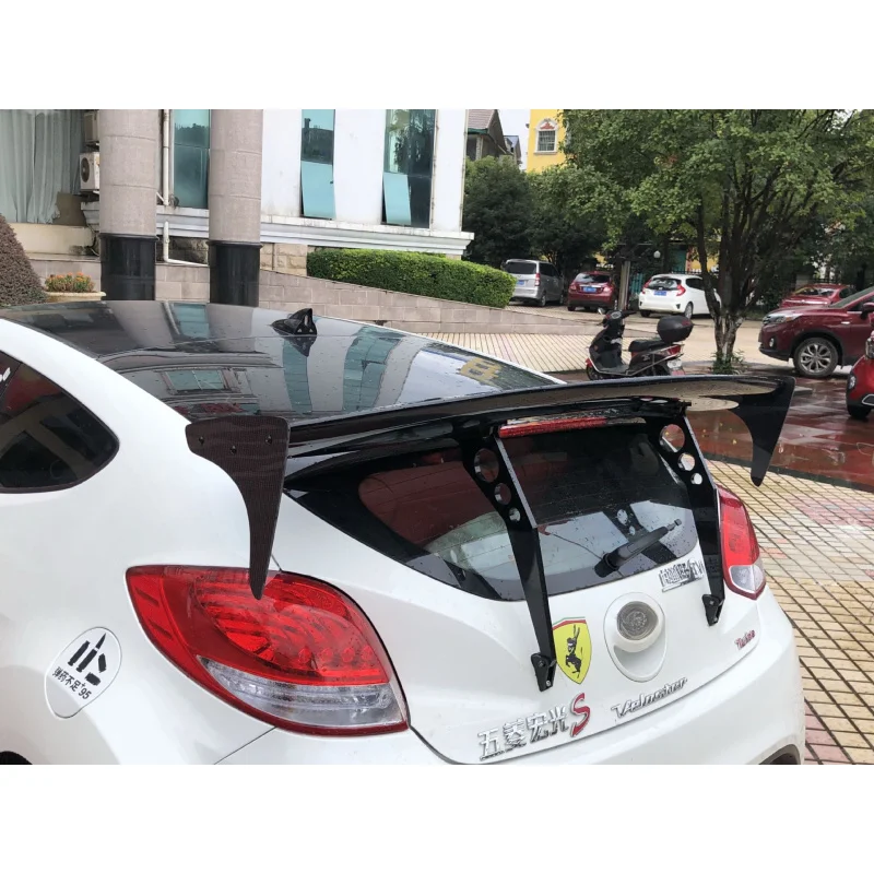 

Подходит для деталей модификации Hyundai Veloster RSW, задний спойлер с фиксированным ветровым верхом из углеродного волокна GT, большое хвостовое крыло
