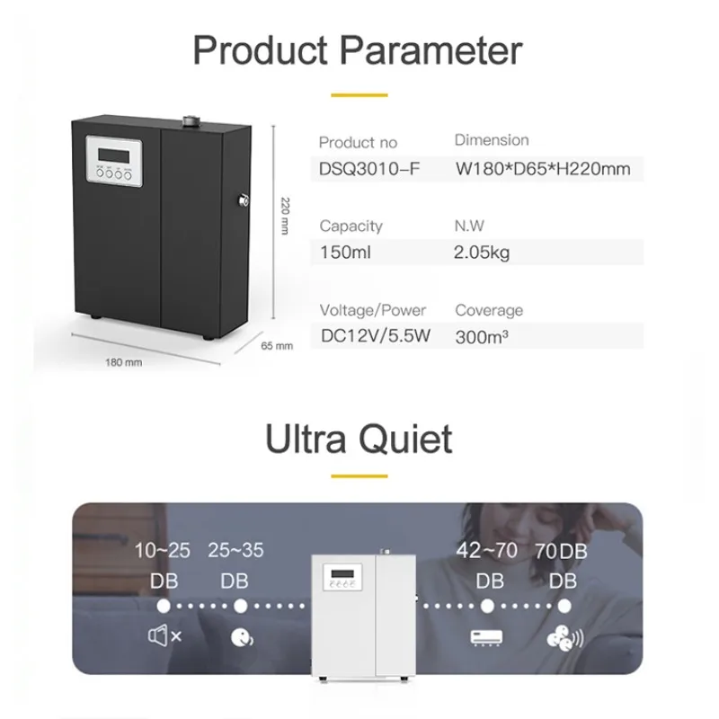 Difusor de aceites esenciales inteligente para el hogar y la Oficina, aromaterapia eléctrica, Control por aplicación de Hotel, máquina de Aroma de aire, 300m ³, difusor de Aroma de pulverización