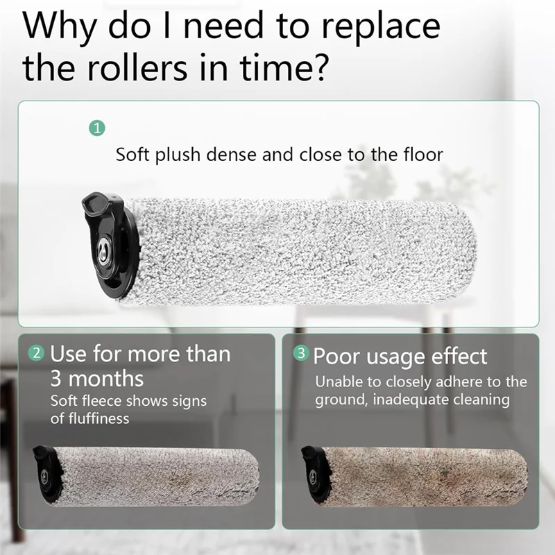 بكرات فرشاة بديلة من ABUS ومجموعات فلتر HEPA لأجزاء الملحقات الرطبة والجافة اللاسلكية Tineco Ifloor 3 والأرضية One S3