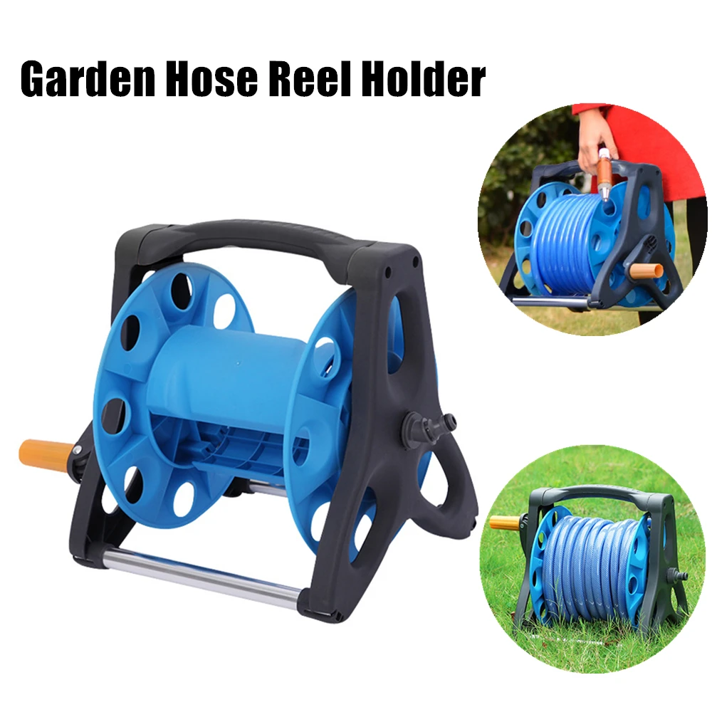 

Garden Hose Reel Holder Hand Crank Hoses Reels Rack Water Pipe Storage Cart Winding Tool Rack Garden Storage Tools Supplies