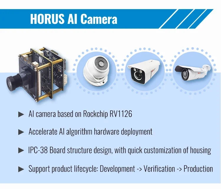 Objectdetectie Ai-camera met Ai-module Rv1126 PCB-camera IP-camera