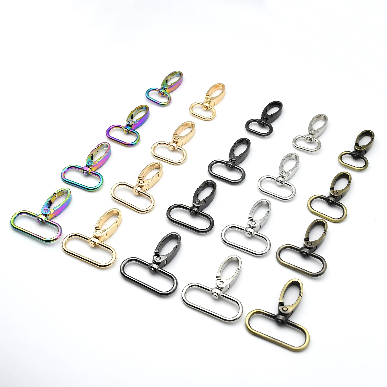 Metal Snap Hook Swivel Carabiner Trigger Clip O ring Lobster Clasp Leather Craft Bag Parts Strap Keychain Pet leash Accessories