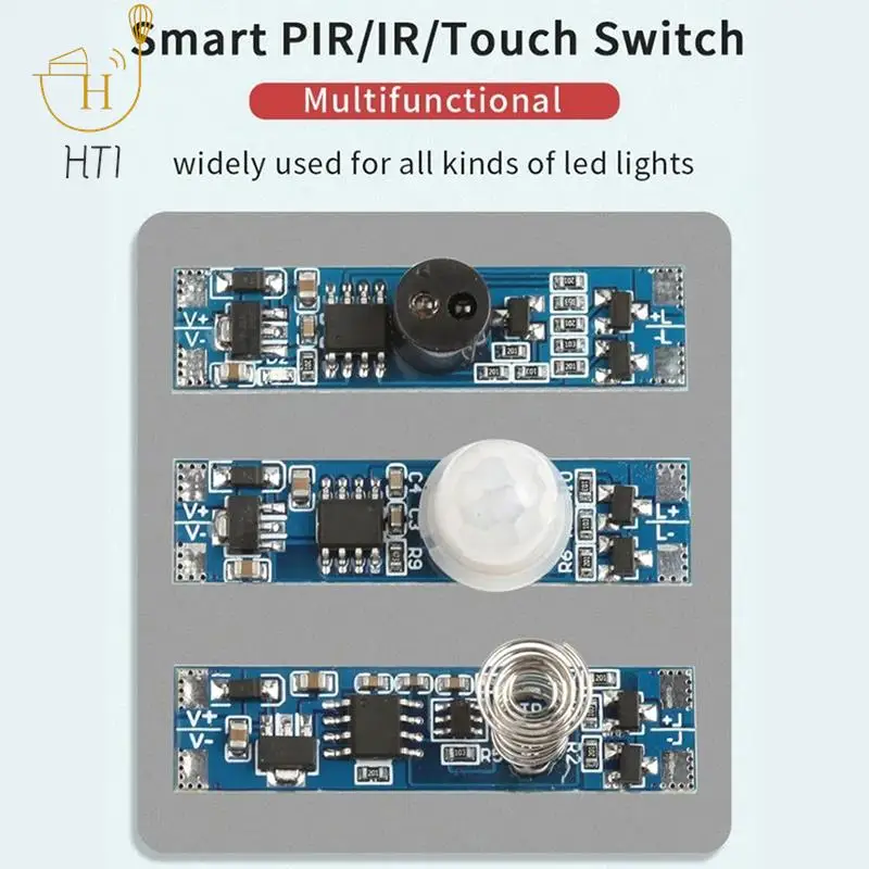 5v 12v 24v 4A Turn On/off Dimmable Touchless Ir Hand Sweep Wave Wardobe Cabinet PIR Induction Sensor Switch