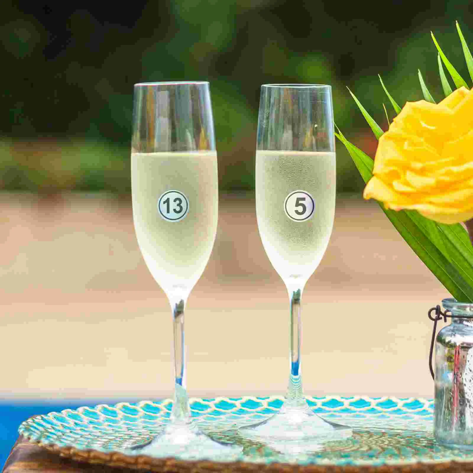 Etiquetas de números consecutivos, pegatinas digitales, redondas multiusos impermeables para oficina