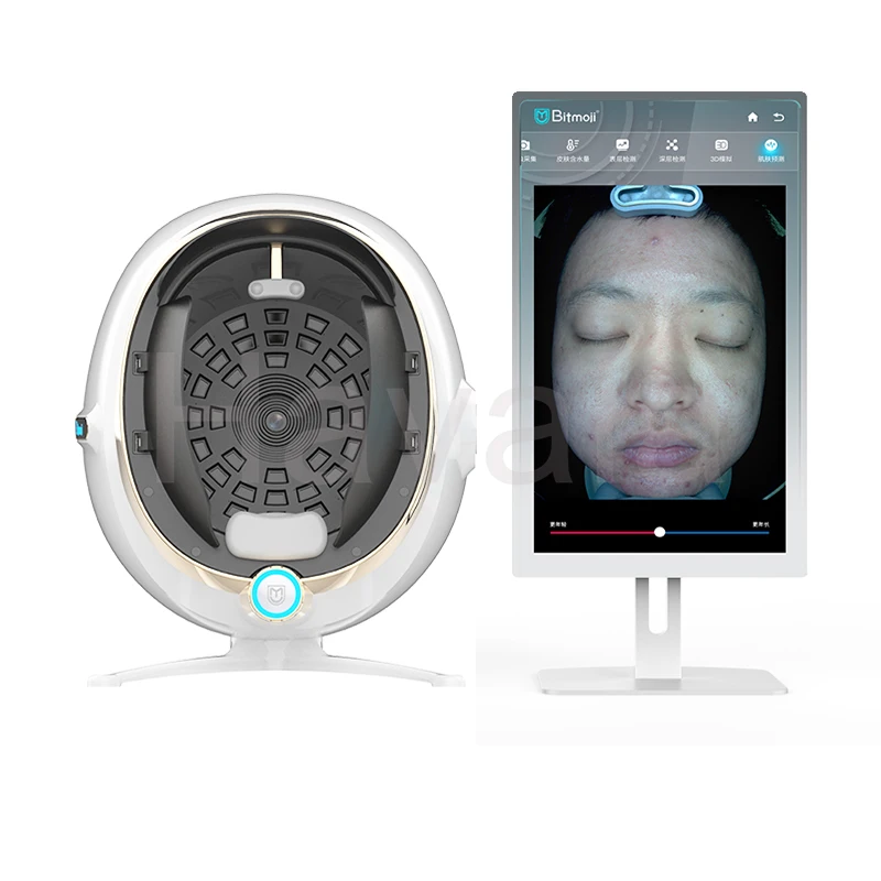 Artificial intelligence skin analysis Hautanalysegerät skin diagnostic machine Analyseur de peau face skin analyzer huidanalyse