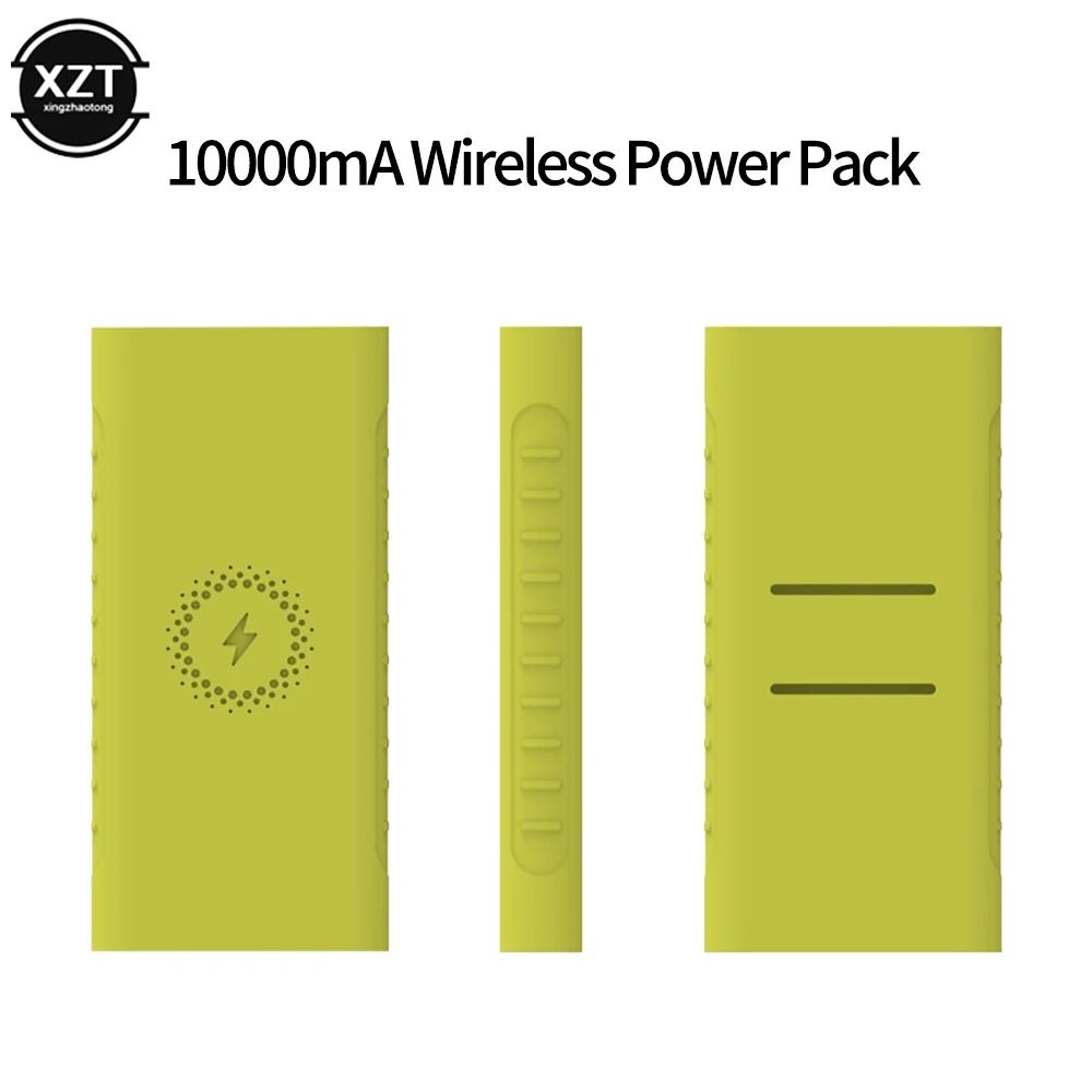 Silicone Protective Case Cover for Xiaomi Powerbank 10000mAh PLM11ZM PLM13ZM Wireless Powerbank WPB15PDZM WPB100 WPB15ZM Sleeve