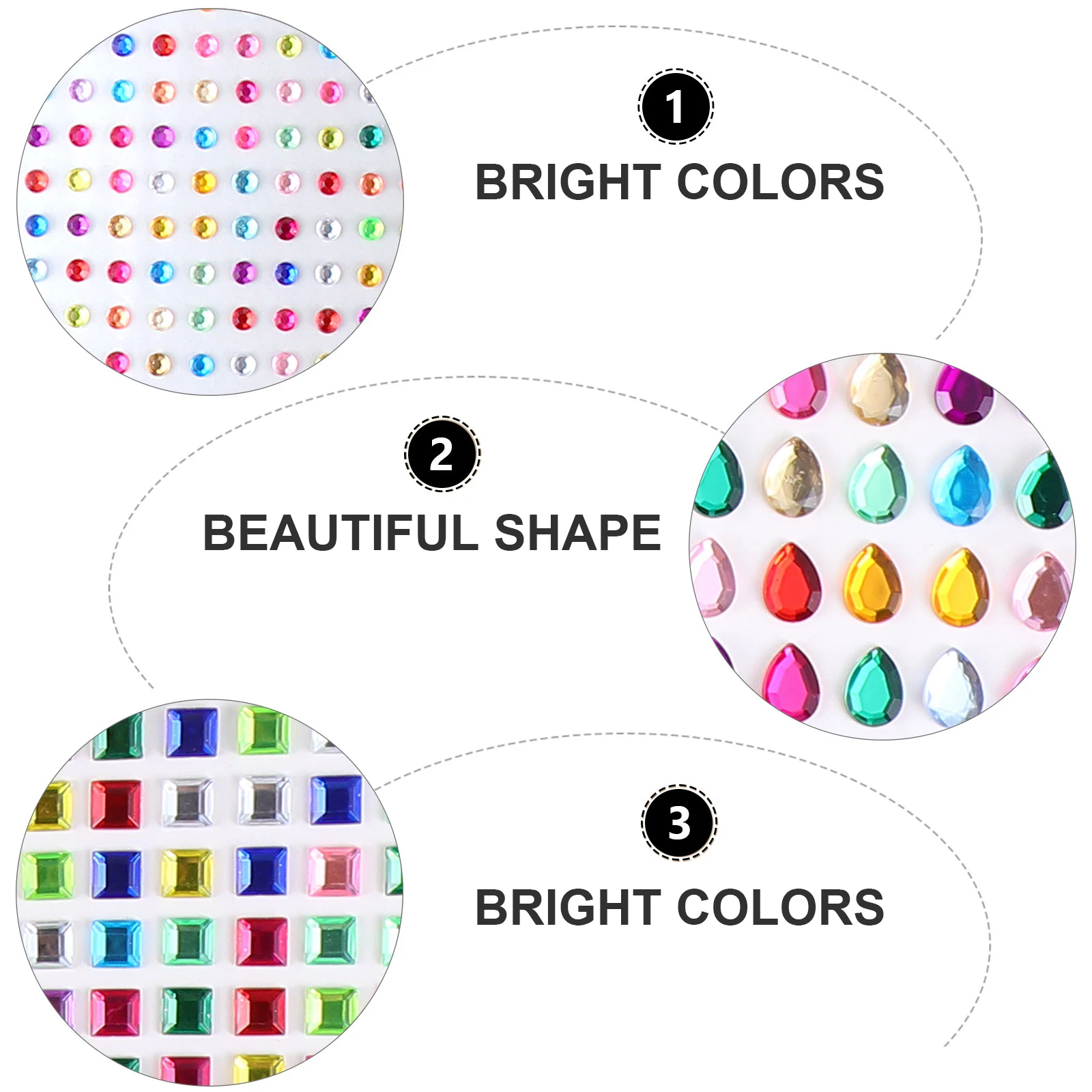 

Glow In The Dark Acrylic Rhinestone Stickers Crystal Decals Self Adhesive Gems Stickers For Kids Mobile Phones Decoration