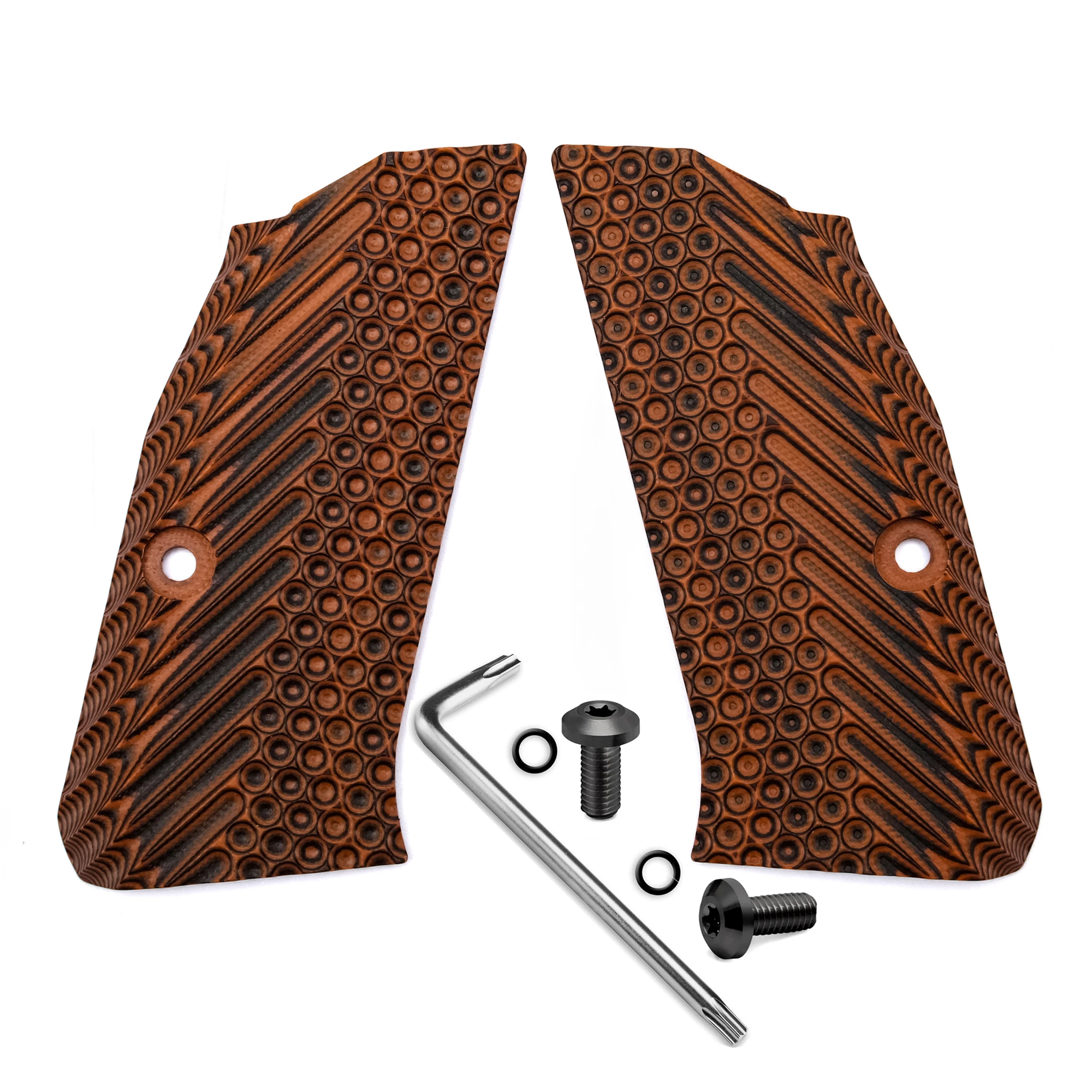 Guuun G10 Grips for Compact CZ Shadow 2 Custom CZ-75 Slim Palm Aggressive Tactical Texture view 3