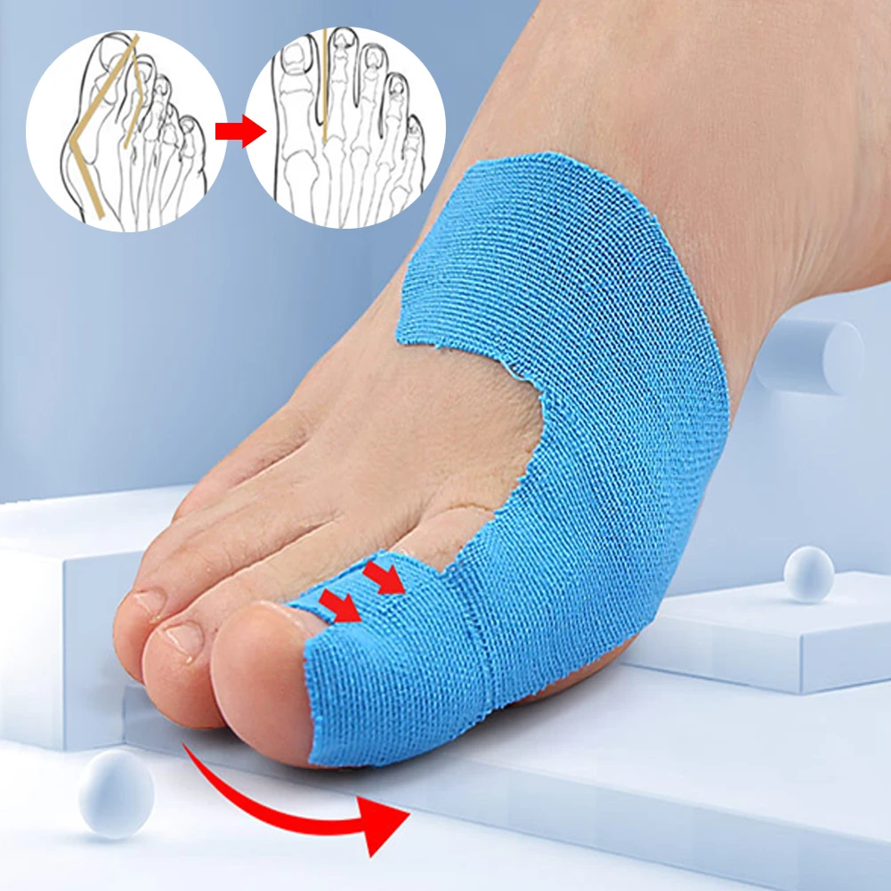 Corrector de juanete, alisador de juanete, separador de dedos transpirable, Corrector de órtesis de Hallux Valgus autoadhesivo para hombres y mujeres, 10 Uds.